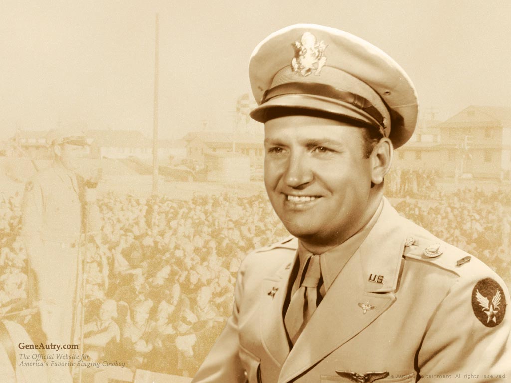 Gene Autry in uniform during WWII