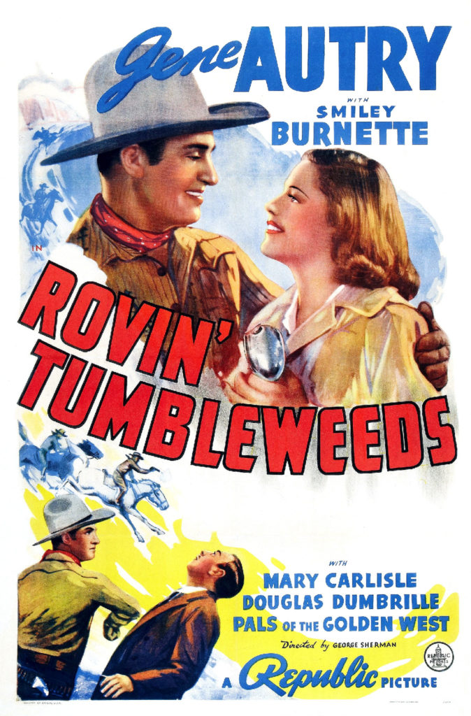 Gene Autry in Rovin' Tumbleweeds movie poster