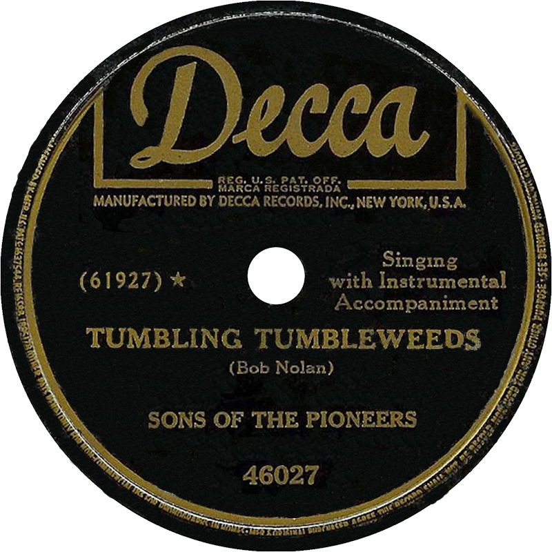 Tumbling Tumbleweeds record label